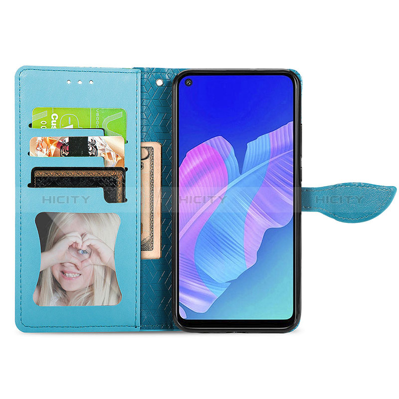 Handytasche Stand Schutzhülle Flip Leder Hülle Modisch Muster S04D für Huawei P40 Lite E groß