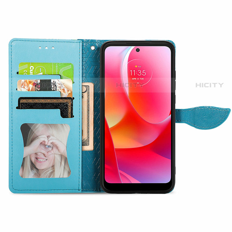 Handytasche Stand Schutzhülle Flip Leder Hülle Modisch Muster S04D für Motorola Moto G Play (2023) groß