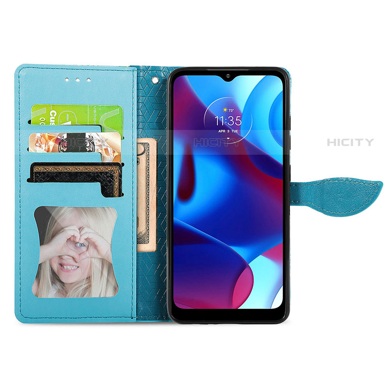 Handytasche Stand Schutzhülle Flip Leder Hülle Modisch Muster S04D für Motorola Moto G Pure