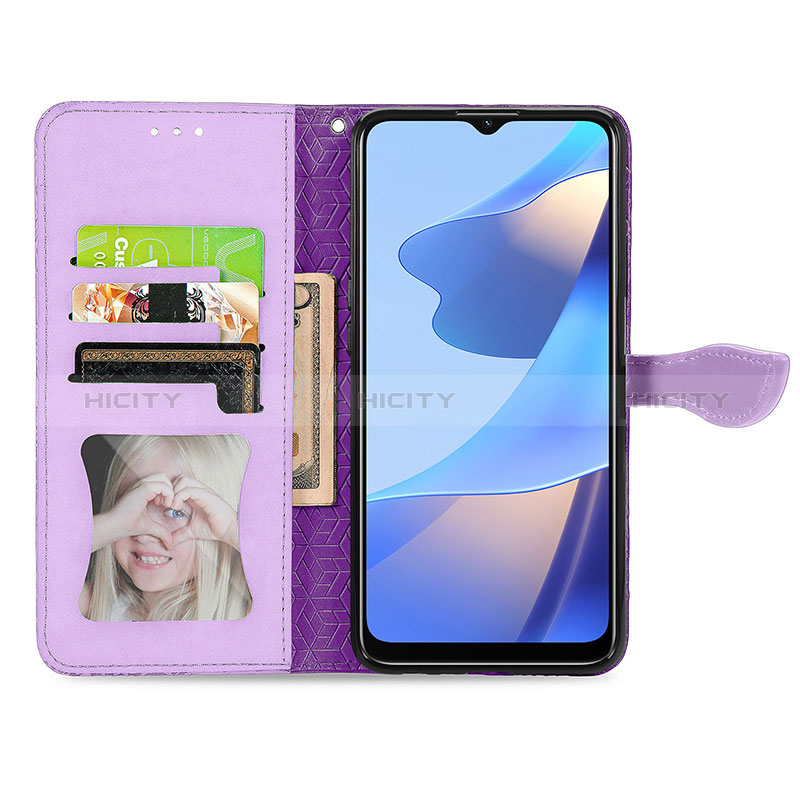 Handytasche Stand Schutzhülle Flip Leder Hülle Modisch Muster S04D für Oppo A16 groß