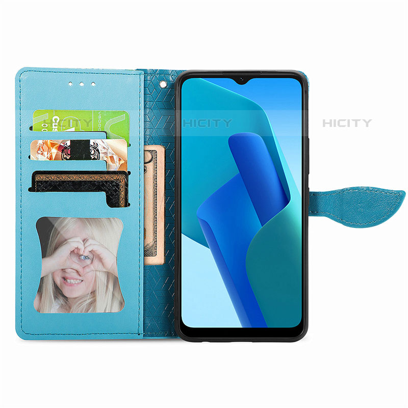 Handytasche Stand Schutzhülle Flip Leder Hülle Modisch Muster S04D für Oppo A16K groß