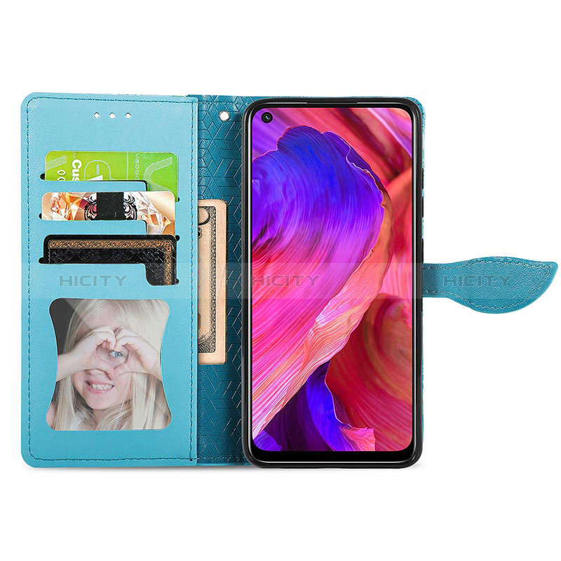 Handytasche Stand Schutzhülle Flip Leder Hülle Modisch Muster S04D für Oppo A54 5G groß