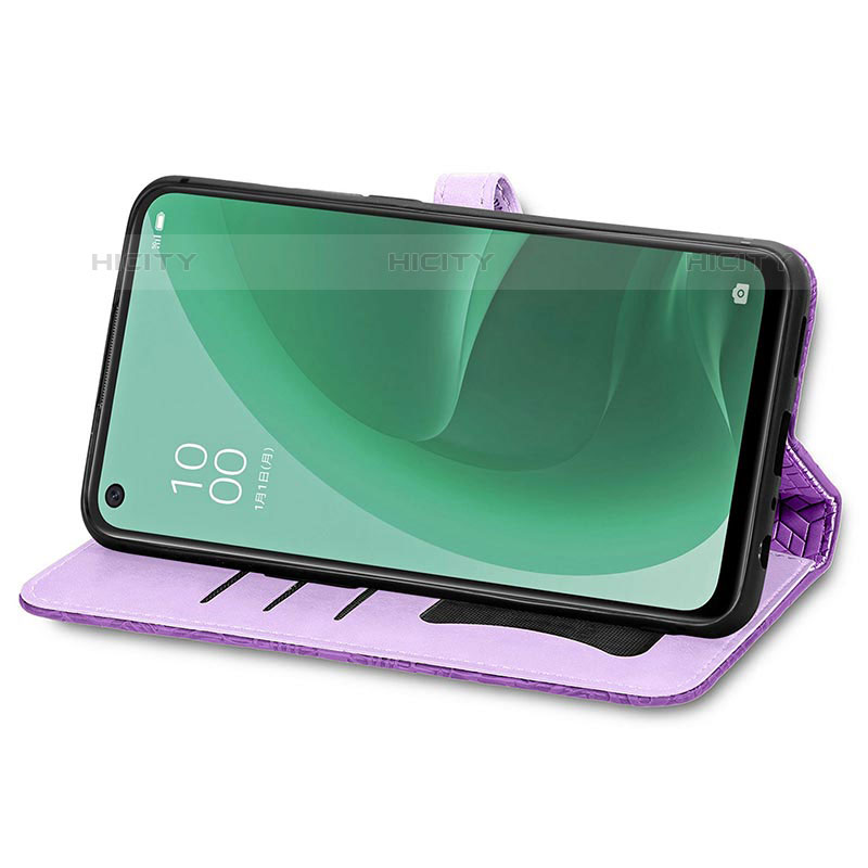 Handytasche Stand Schutzhülle Flip Leder Hülle Modisch Muster S04D für Oppo A55S 5G groß