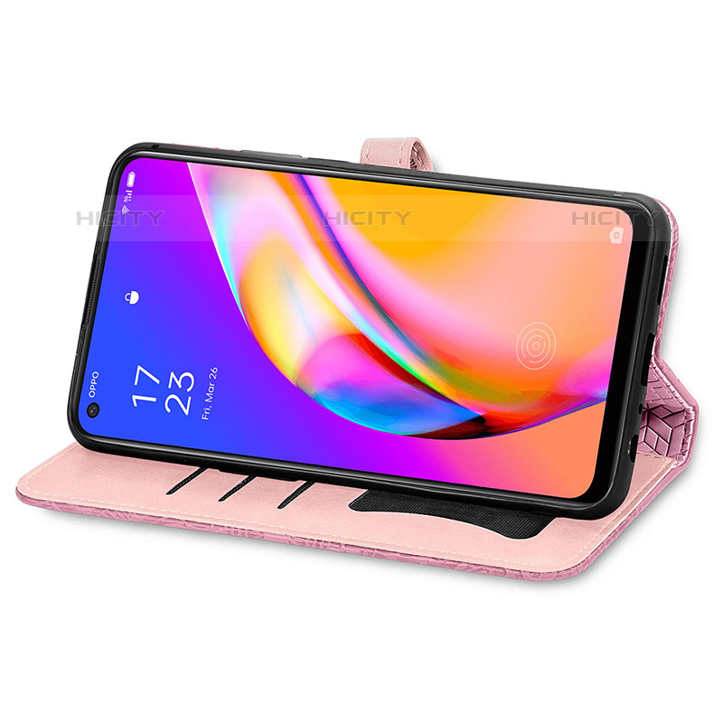 Handytasche Stand Schutzhülle Flip Leder Hülle Modisch Muster S04D für Oppo A95 5G groß