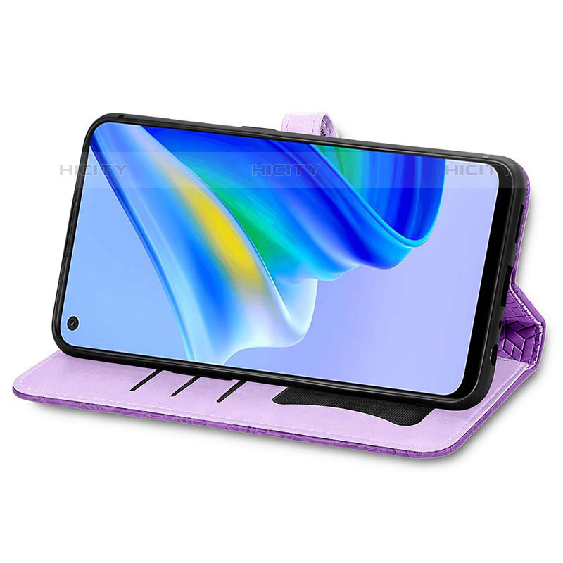 Handytasche Stand Schutzhülle Flip Leder Hülle Modisch Muster S04D für Oppo Reno6 Lite groß