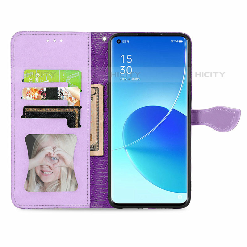 Handytasche Stand Schutzhülle Flip Leder Hülle Modisch Muster S04D für Oppo Reno6 Pro 5G India