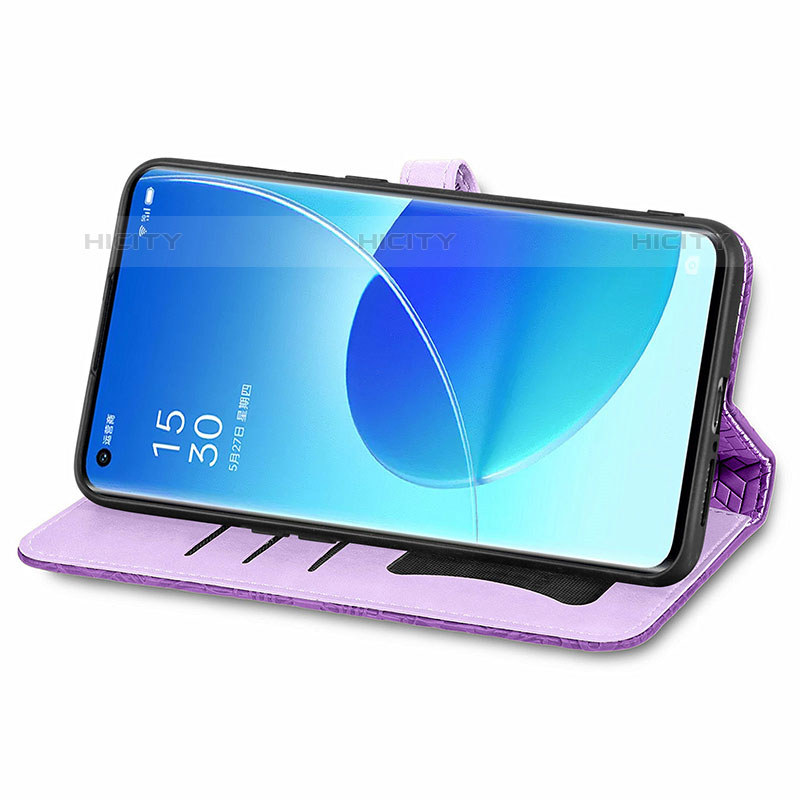 Handytasche Stand Schutzhülle Flip Leder Hülle Modisch Muster S04D für Oppo Reno6 Pro 5G India