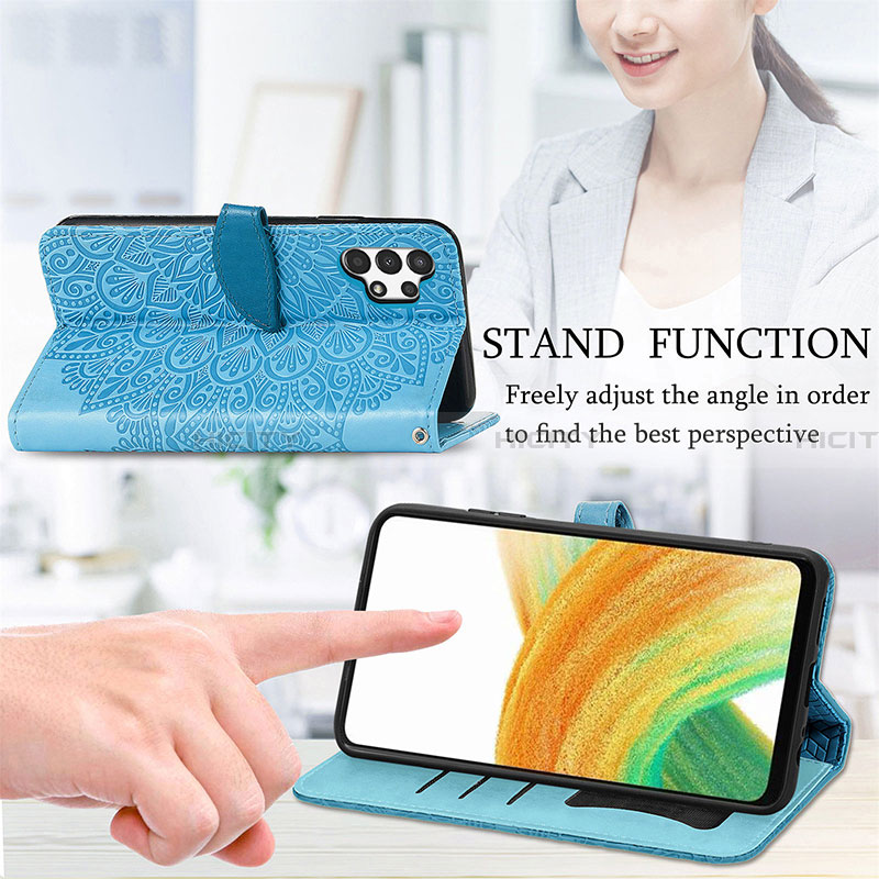 Handytasche Stand Schutzhülle Flip Leder Hülle Modisch Muster S04D für Samsung Galaxy A13 4G