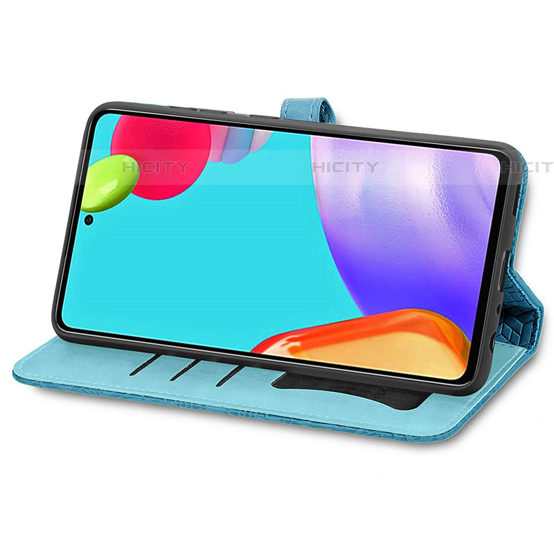 Handytasche Stand Schutzhülle Flip Leder Hülle Modisch Muster S04D für Samsung Galaxy A52 5G