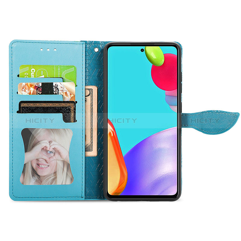 Handytasche Stand Schutzhülle Flip Leder Hülle Modisch Muster S04D für Samsung Galaxy A52s 5G groß