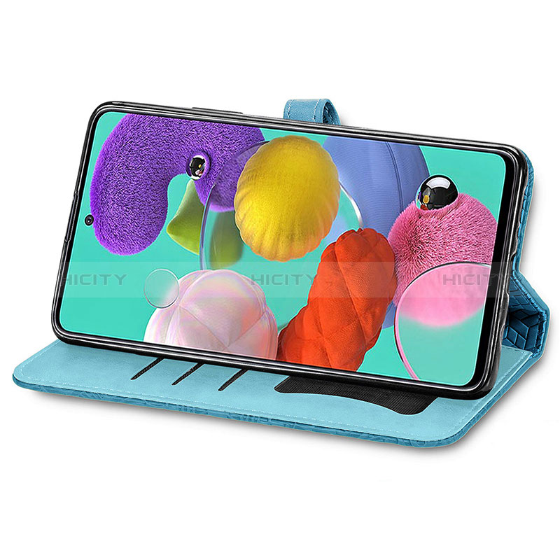 Handytasche Stand Schutzhülle Flip Leder Hülle Modisch Muster S04D für Samsung Galaxy A71 4G A715 groß