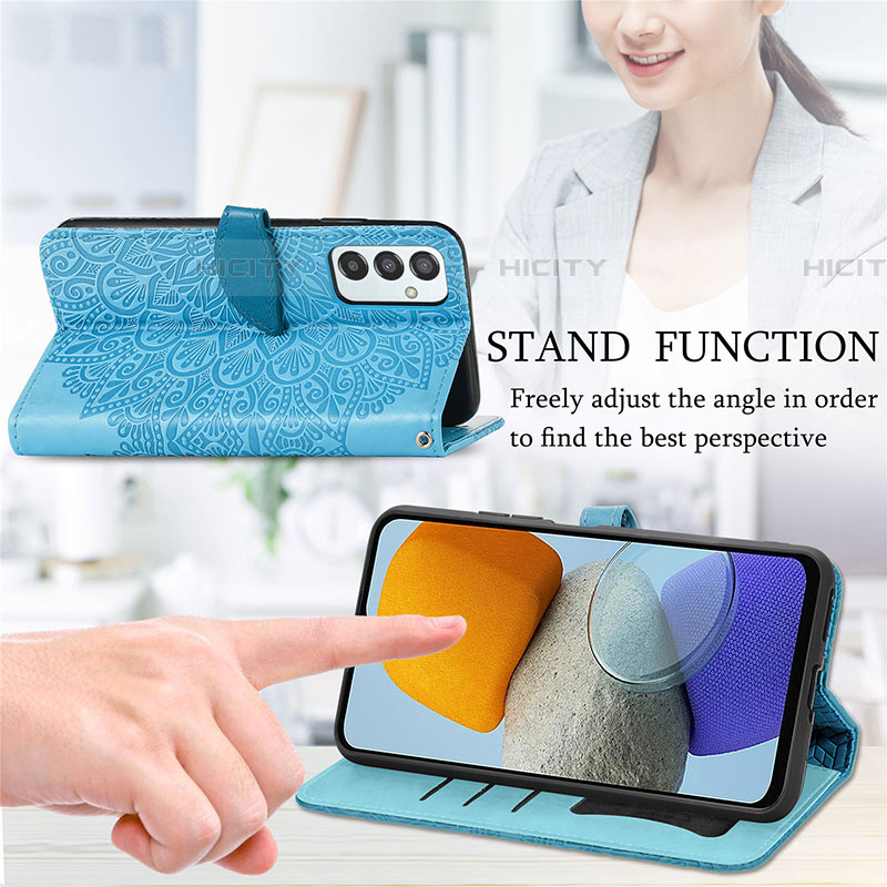 Handytasche Stand Schutzhülle Flip Leder Hülle Modisch Muster S04D für Samsung Galaxy F23 5G groß