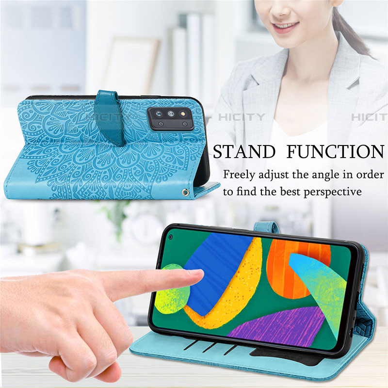 Handytasche Stand Schutzhülle Flip Leder Hülle Modisch Muster S04D für Samsung Galaxy F52 5G