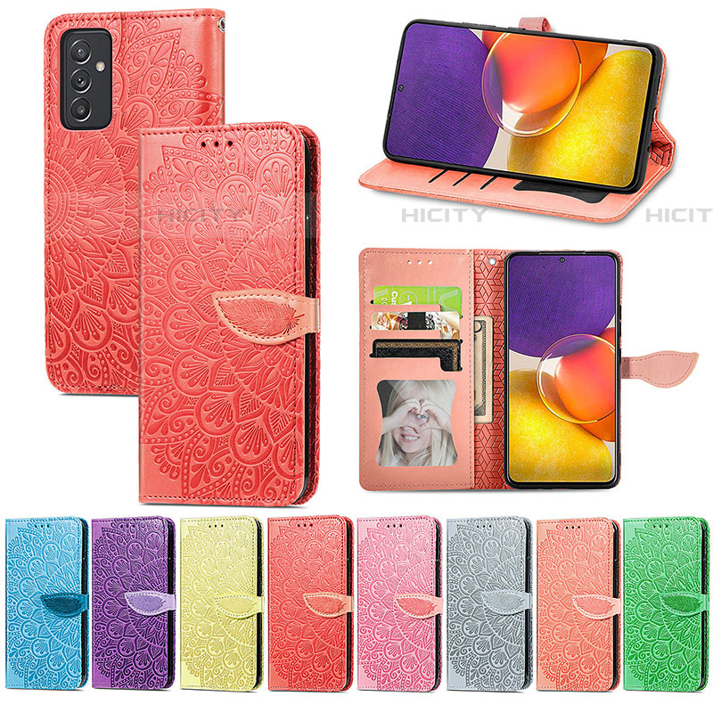 Handytasche Stand Schutzhülle Flip Leder Hülle Modisch Muster S04D für Samsung Galaxy M14 5G groß