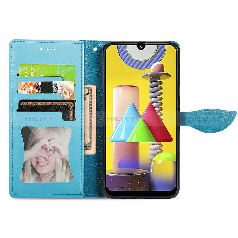 Handytasche Stand Schutzhülle Flip Leder Hülle Modisch Muster S04D für Samsung Galaxy M31