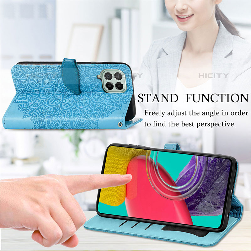 Handytasche Stand Schutzhülle Flip Leder Hülle Modisch Muster S04D für Samsung Galaxy M53 5G