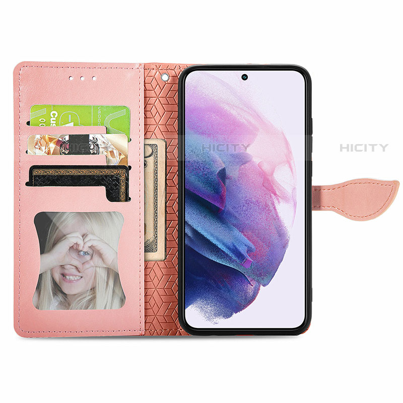 Handytasche Stand Schutzhülle Flip Leder Hülle Modisch Muster S04D für Samsung Galaxy S21 Plus 5G groß