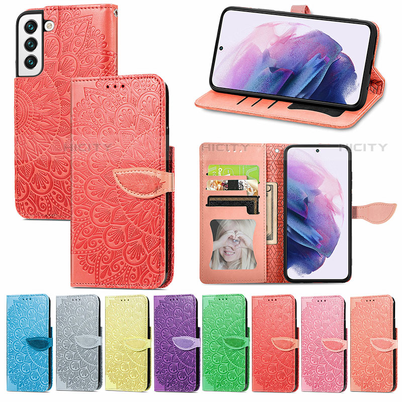 Handytasche Stand Schutzhülle Flip Leder Hülle Modisch Muster S04D für Samsung Galaxy S22 5G