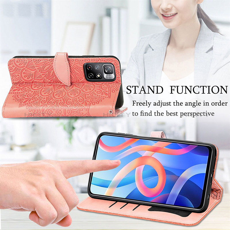 Handytasche Stand Schutzhülle Flip Leder Hülle Modisch Muster S04D für Xiaomi Poco M4 Pro 5G