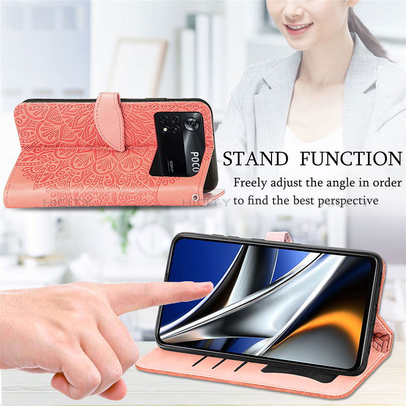 Handytasche Stand Schutzhülle Flip Leder Hülle Modisch Muster S04D für Xiaomi Poco X4 Pro 5G groß