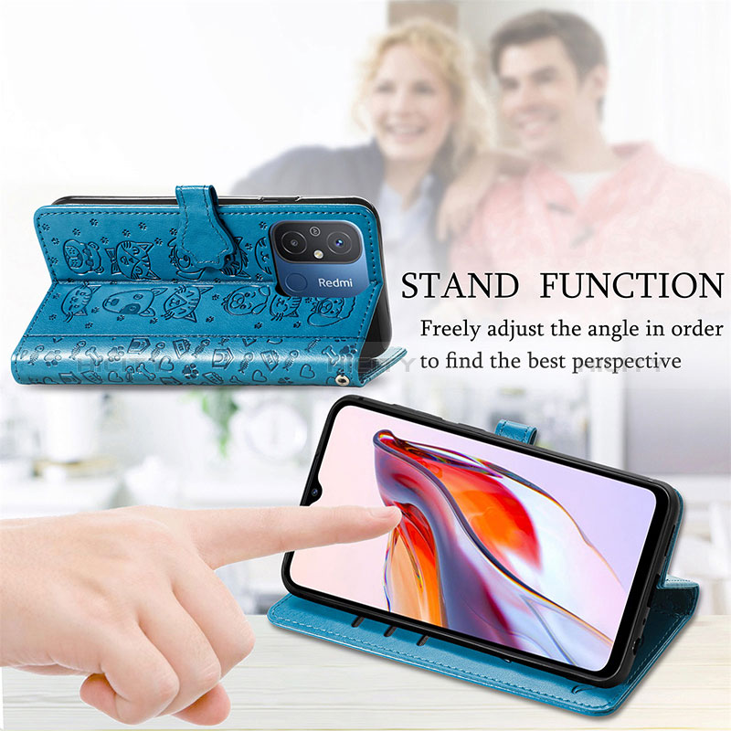 Handytasche Stand Schutzhülle Flip Leder Hülle Modisch Muster S04D für Xiaomi Redmi 11A 4G groß