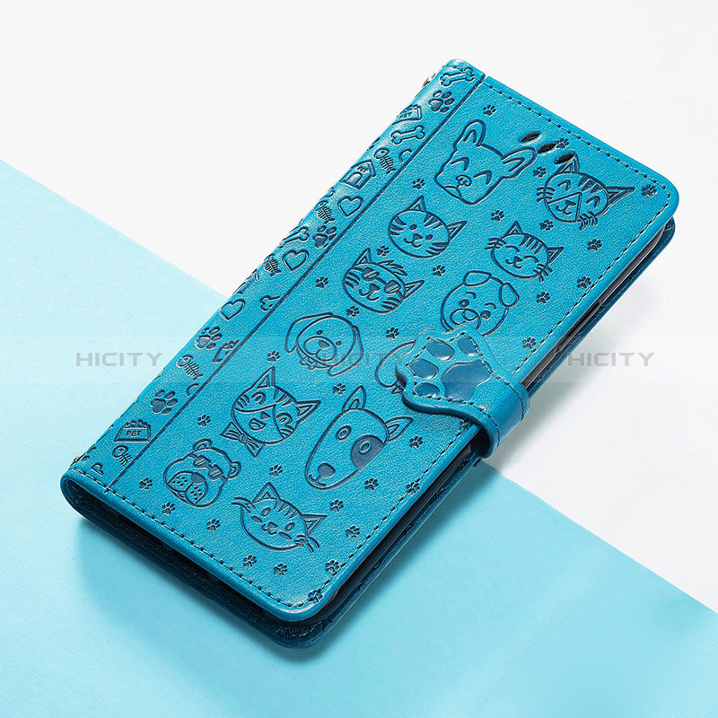 Handytasche Stand Schutzhülle Flip Leder Hülle Modisch Muster S05D für Huawei Honor 50 5G Blau