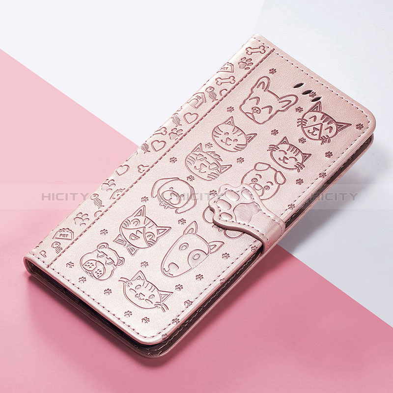 Handytasche Stand Schutzhülle Flip Leder Hülle Modisch Muster S05D für Huawei Honor 50 SE 5G Rosegold