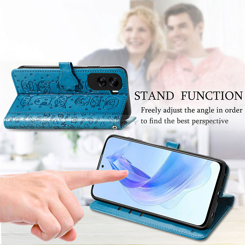 Handytasche Stand Schutzhülle Flip Leder Hülle Modisch Muster S05D für Huawei Honor 90 Lite 5G