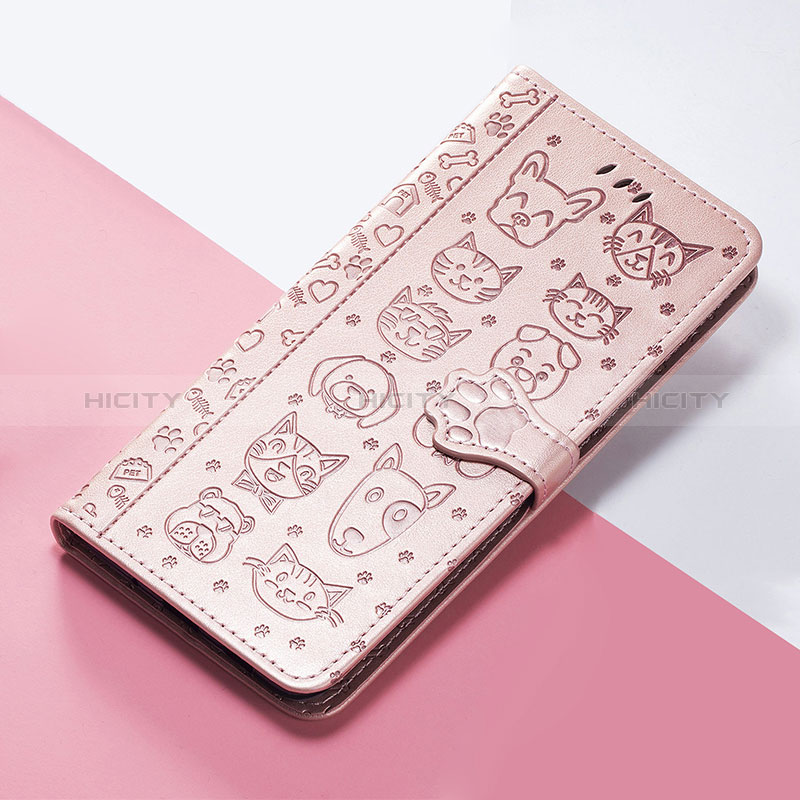 Handytasche Stand Schutzhülle Flip Leder Hülle Modisch Muster S05D für Huawei Honor Magic3 5G Rosegold