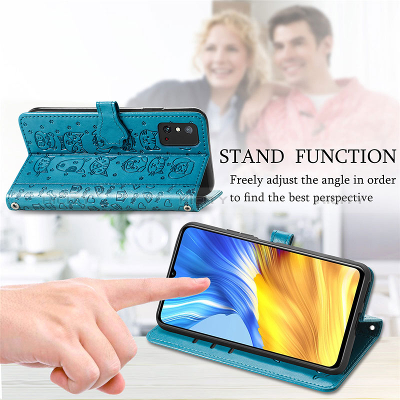 Handytasche Stand Schutzhülle Flip Leder Hülle Modisch Muster S05D für Huawei Honor X10 Max 5G