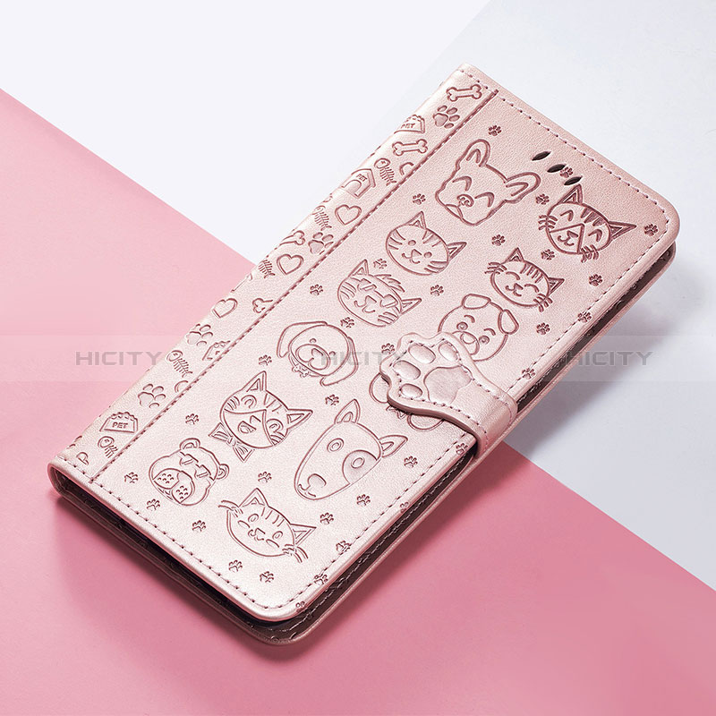 Handytasche Stand Schutzhülle Flip Leder Hülle Modisch Muster S05D für Huawei Nova Y70 Plus Rosegold Plus