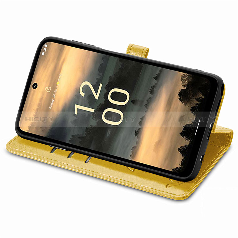 Handytasche Stand Schutzhülle Flip Leder Hülle Modisch Muster S05D für Nokia XR21 groß