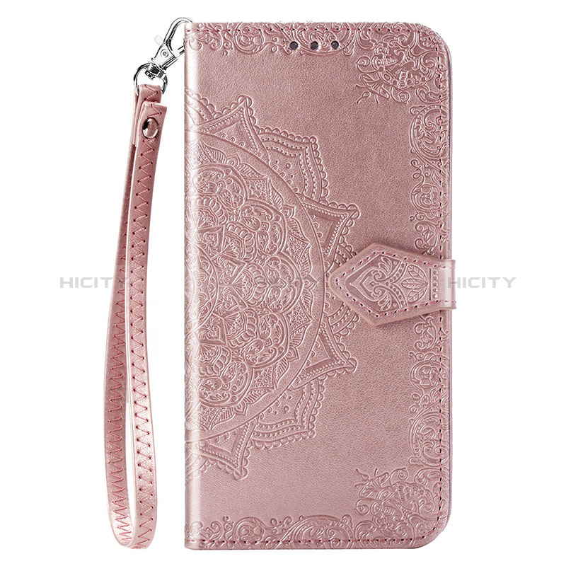 Handytasche Stand Schutzhülle Flip Leder Hülle Modisch Muster S05D für Samsung Galaxy A11 Rosegold