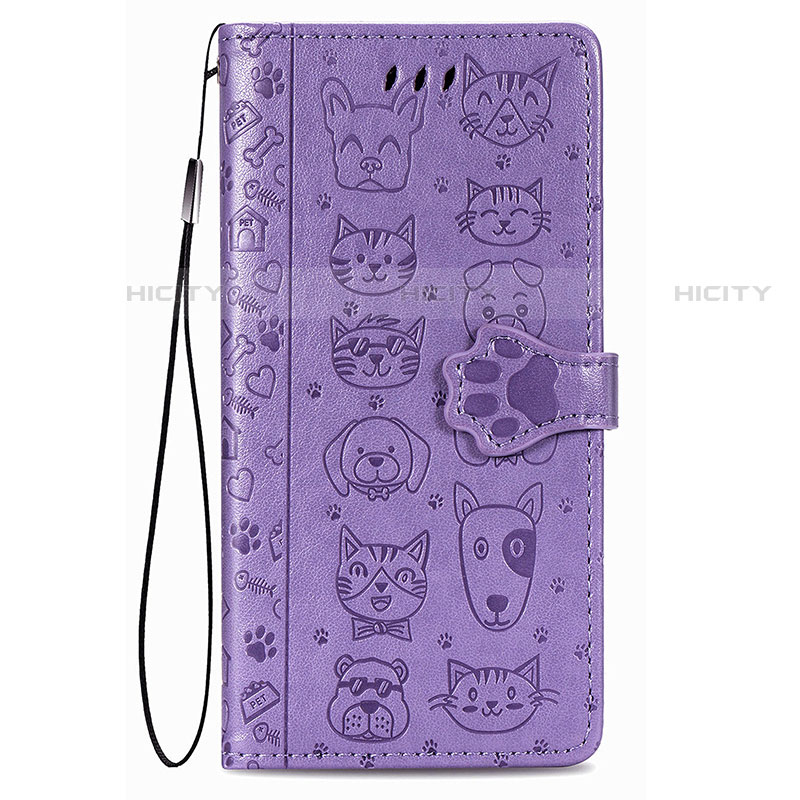 Handytasche Stand Schutzhülle Flip Leder Hülle Modisch Muster S05D für Samsung Galaxy S21 FE 5G Violett