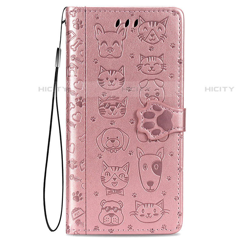 Handytasche Stand Schutzhülle Flip Leder Hülle Modisch Muster S05D für Samsung Galaxy S21 Plus 5G Rosa Plus