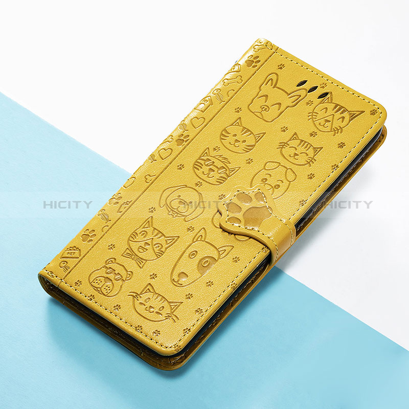 Handytasche Stand Schutzhülle Flip Leder Hülle Modisch Muster S05D für Sony Xperia 1 V Gelb