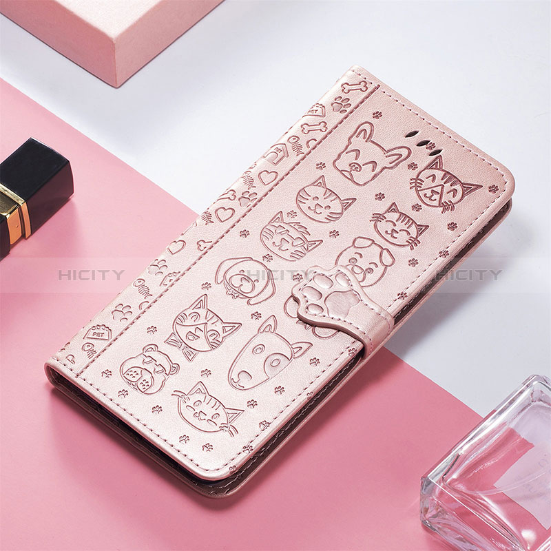 Handytasche Stand Schutzhülle Flip Leder Hülle Modisch Muster S05D für Xiaomi Poco C55 Rosegold Plus