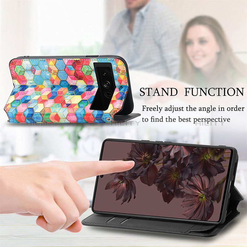 Handytasche Stand Schutzhülle Flip Leder Hülle Modisch Muster S06D für Google Pixel 7 Pro 5G