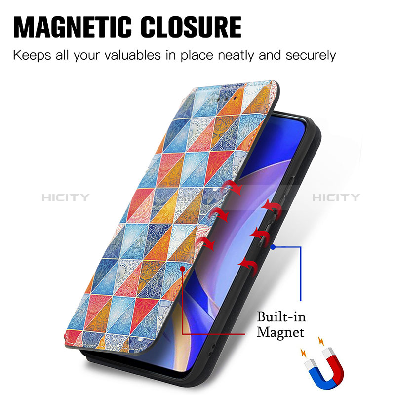 Handytasche Stand Schutzhülle Flip Leder Hülle Modisch Muster S06D für Huawei Enjoy 50 Pro groß