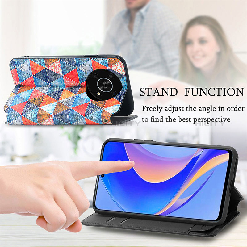 Handytasche Stand Schutzhülle Flip Leder Hülle Modisch Muster S06D für Huawei Enjoy 50 Pro