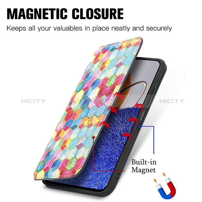 Handytasche Stand Schutzhülle Flip Leder Hülle Modisch Muster S06D für Huawei Enjoy 50z groß