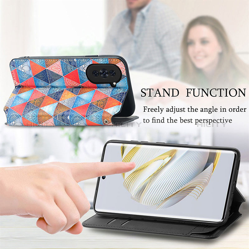 Handytasche Stand Schutzhülle Flip Leder Hülle Modisch Muster S06D für Huawei Nova 10 groß