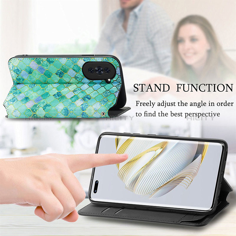 Handytasche Stand Schutzhülle Flip Leder Hülle Modisch Muster S06D für Huawei Nova 10 Pro groß