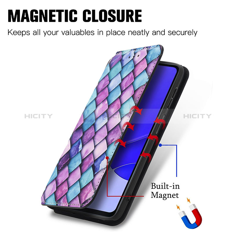 Handytasche Stand Schutzhülle Flip Leder Hülle Modisch Muster S06D für Huawei Nova Y91