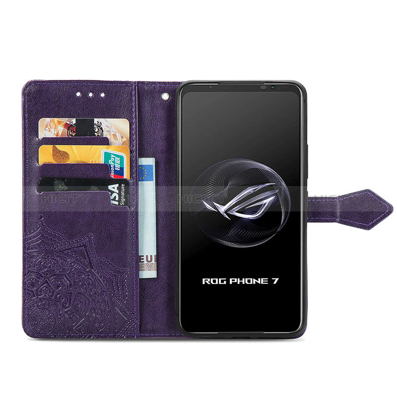 Handytasche Stand Schutzhülle Flip Leder Hülle Modisch Muster S07D für Asus ROG Phone 7 Ultimate