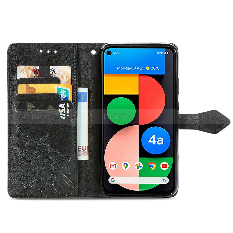 Handytasche Stand Schutzhülle Flip Leder Hülle Modisch Muster S07D für Google Pixel 5a 5G groß