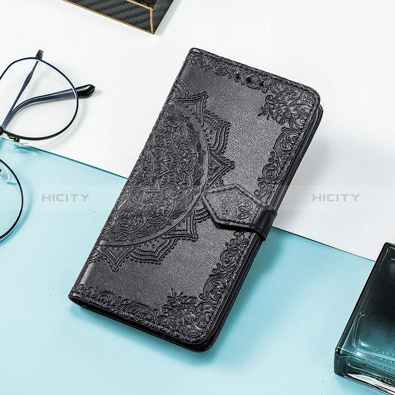 Handytasche Stand Schutzhülle Flip Leder Hülle Modisch Muster S07D für Huawei Honor 60 SE 5G Schwarz