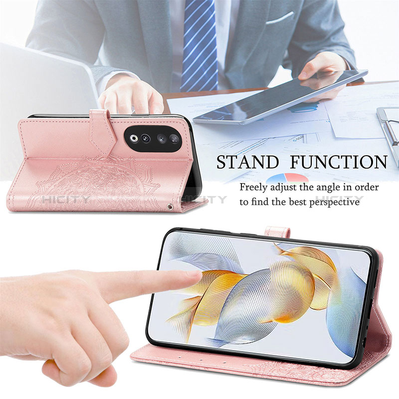 Handytasche Stand Schutzhülle Flip Leder Hülle Modisch Muster S07D für Huawei Honor 90 5G