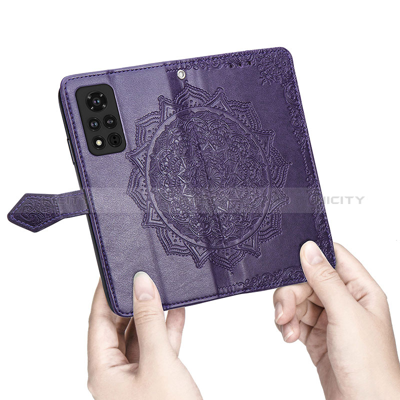 Handytasche Stand Schutzhülle Flip Leder Hülle Modisch Muster S07D für Huawei Honor V40 5G groß