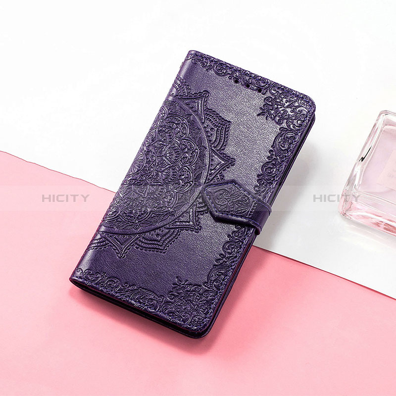 Handytasche Stand Schutzhülle Flip Leder Hülle Modisch Muster S07D für Huawei Honor X9 5G Violett